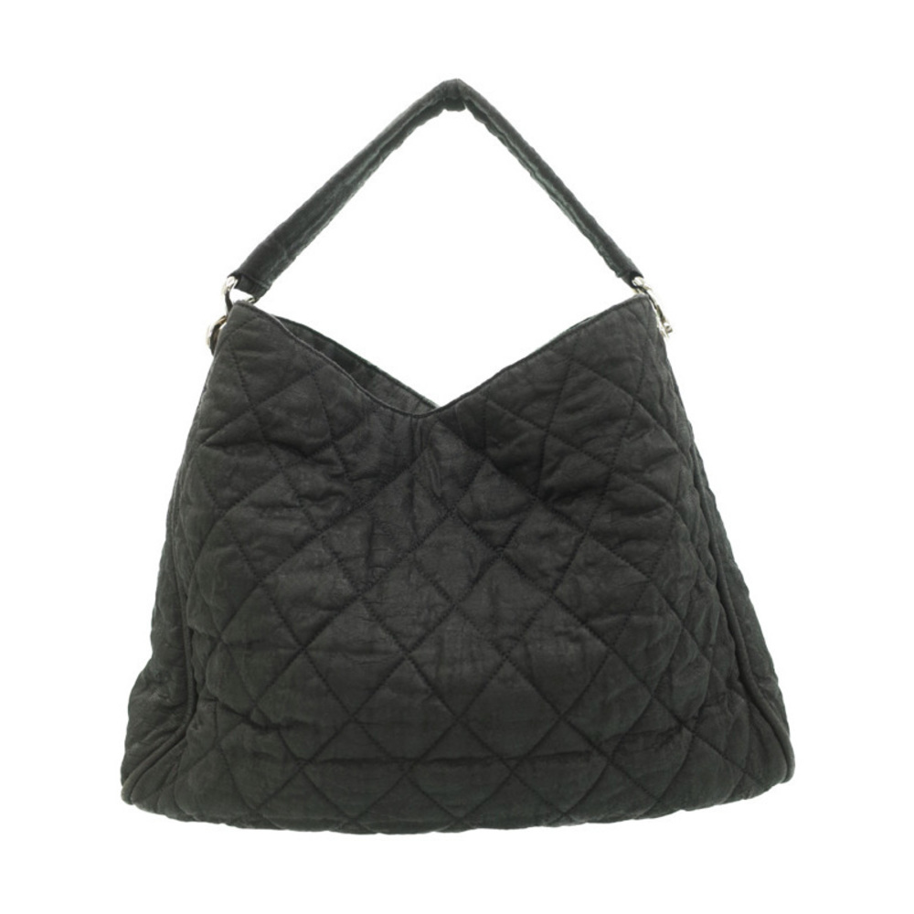 Chanel Matelasse Semi-Shoulder Bag Black Gray
